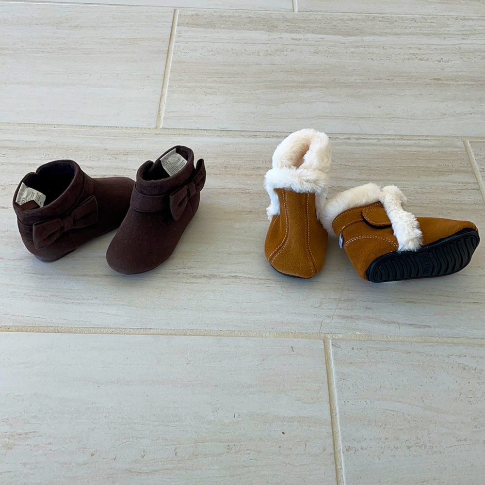 Gymboree brown with bow boots and jack/lilly Fur boots
